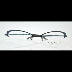 Nicole Miller Pleated Teal 50-20 Eyeglasses Frame